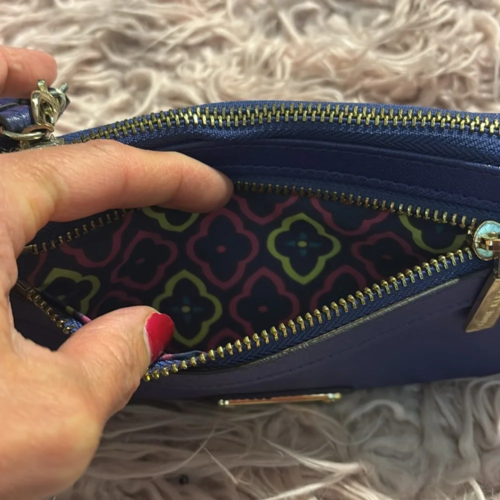 Anne Klein Gold Zipper Accent Wristlet